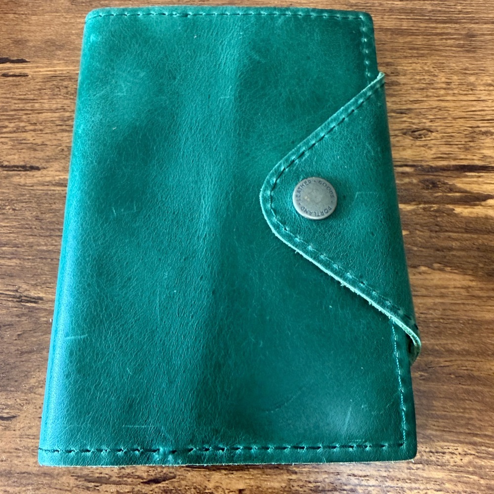 Portland Leather Small Snap Notebook Cowboy Mint